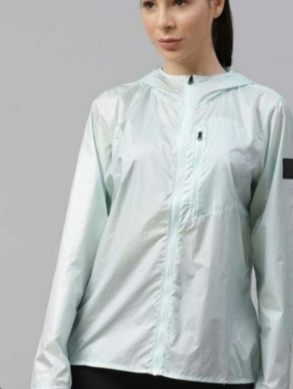 Under Armour Light Mint Hooded Windbreaker Jacket Sz S